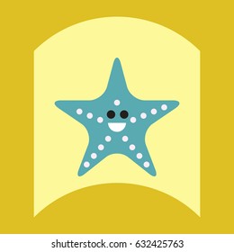 flat vector icon design collection starfish silhouette