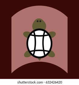 flat vector icon design collection sea turtle