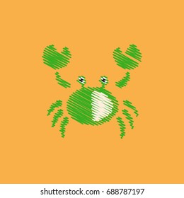 flat vector icon design collection crab silhouette