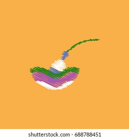 flat vector icon design collection sea fishing