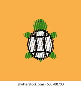 flat vector icon design collection sea turtle