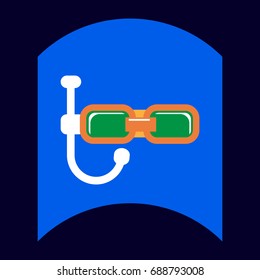 flat vector icon design collection underwater mask