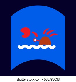 flat vector icon design collection crab in the sea