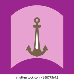 flat vector icon design collection sea anchor
