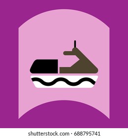 flat vector icon design collection water bike