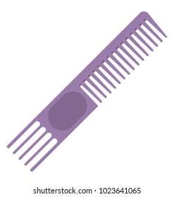 
A flat vector icon design of a flipside hair comb for hair styling and hair lifting. 
