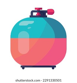 Flache Vektorsymbol-Design des Gasbehälters einzeln