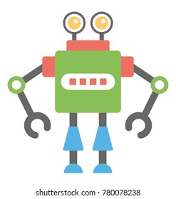 
Flat vector icon design of industrial robot
