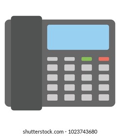 
Flat vector icon design of a landline phone 
