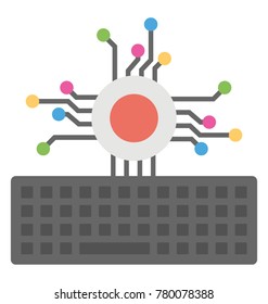 
Flat vector icon design of motherboard
