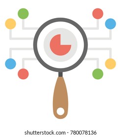 Flat Vector Icon Design Of Network Monitoring