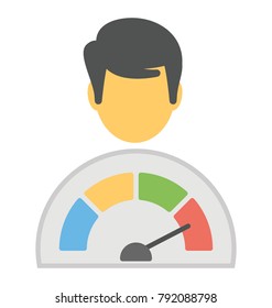 Flat vector icon design on self esteem
