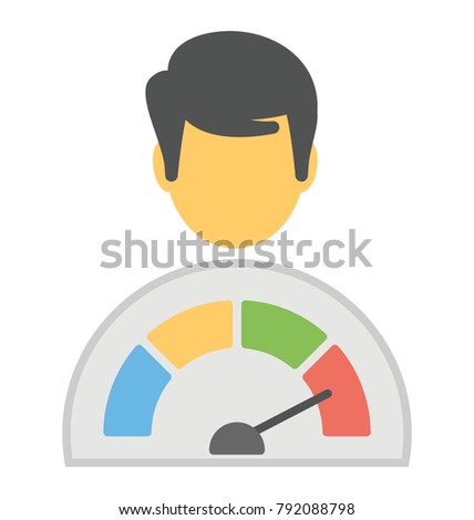 Flat vector icon design on self esteem
