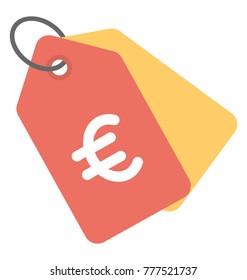 
Flat vector icon design of a price tag
