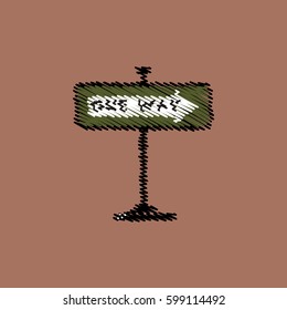 flat vector icon design road sign