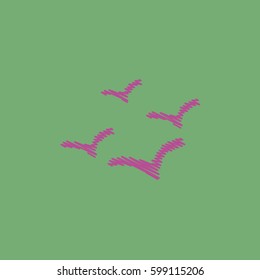 flat vector icon design sea gulls