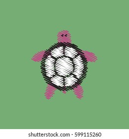 flat vector icon design sea turtle