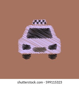 flat vector icon design taxi silhouette