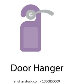 Flat vector icon of door hanger.