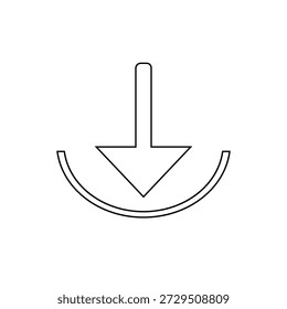Icono de Vector plano signo de Descarga
