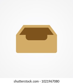 Flat Vector Icon Of Drawer.
