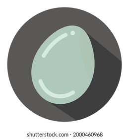 Flat vector icon the duck egg on a round background