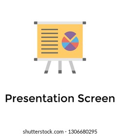 Flat vector icon of graphical presentation