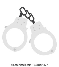 Flat vector icon of handcuffs.