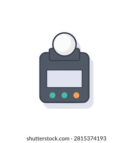 A flat vector icon of a handheld light meter device with a display screen and control buttons for exposure measurement.