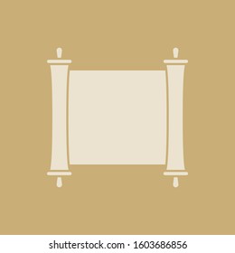 flat vector icon of history papyrus