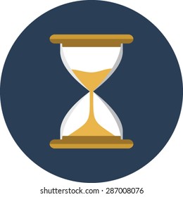 Flat vector icon of Hour Glass for Mobile & Computer