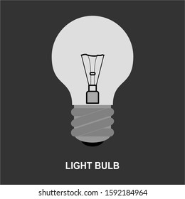 Flat vector icon ideas. illustration of light bulb vector icon with a black background
