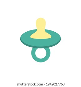 flat Vector icon - illustration of baby pacifier icon. Vector illustration