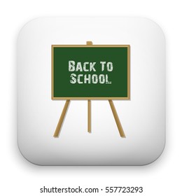 flat Vector icon - illustration of Back to School chalkboard icon