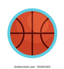 flat Vector icon - illustration of basketball icon isolated on white