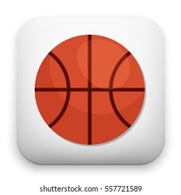 flat Vector icon - illustration of basketball icon