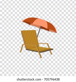flat Vector icon - illustration of beach icon