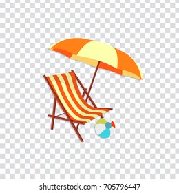 flat Vector icon - illustration of beach icon
