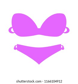 flat Vector icon - illustration of bikini icon