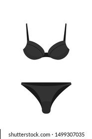 flat Vector icon - illustration of bikini icon