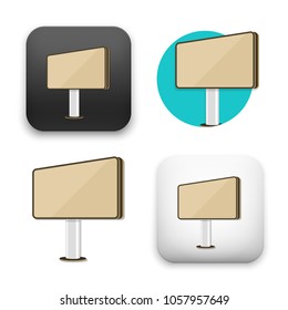 flat Vector icon - illustration of billboard icon
