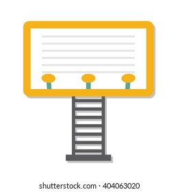 flat Vector icon - illustration of billboard icon isolated on white