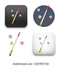 flat Vector icon - illustration of billiards icon