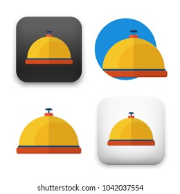 flat Vector icon - illustration of brass bell icon
