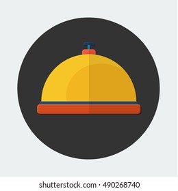 flat Vector icon - illustration of brass bell icon
