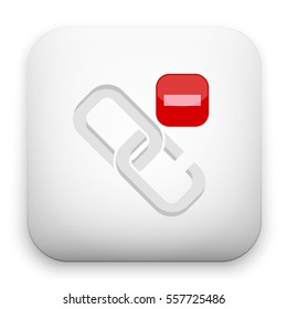 flat Vector icon - illustration of broken link icon