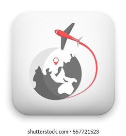 flat Vector icon - illustration of Business Travel icon