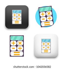 flat Vector icon - illustration of calculator icon