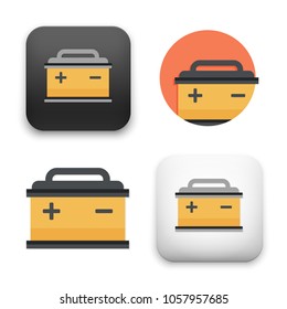 flat Vector icon - illustration of Car Battery icon