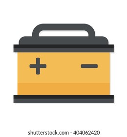 flat Vector icon - illustration of Car Battery icon isolated on white svg